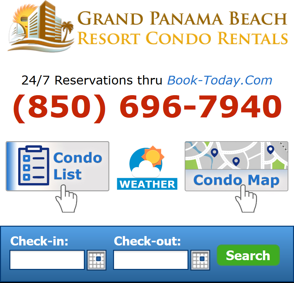 Grand Panama Beach Resort Condo Rentals PCB (850) 6967940 Book